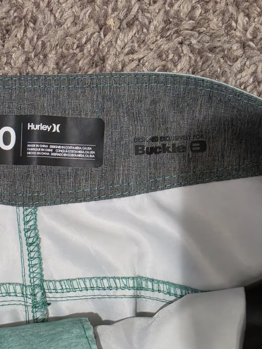 Hurley Teal Ombre Boardshorts with White Logo
